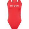 Women Emma Mulholland on Holiday Swimwear | Easy Living One Piece-Red/Apricot