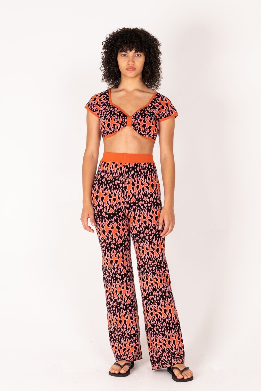 Women Emma Mulholland on Holiday Knitwear | Flame Knit Pant
