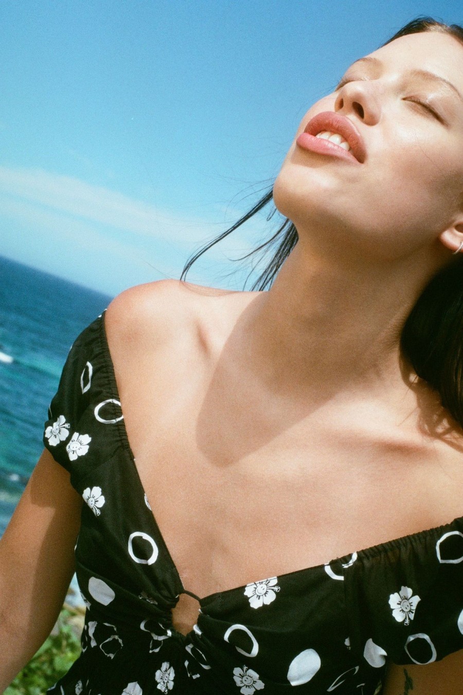 Women Emma Mulholland on Holiday Tees & Tops | Polka Dot Ruched Top