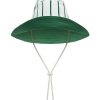Accessories Emma Mulholland on Holiday | Thin Stripe Sun Hat-Dark Green