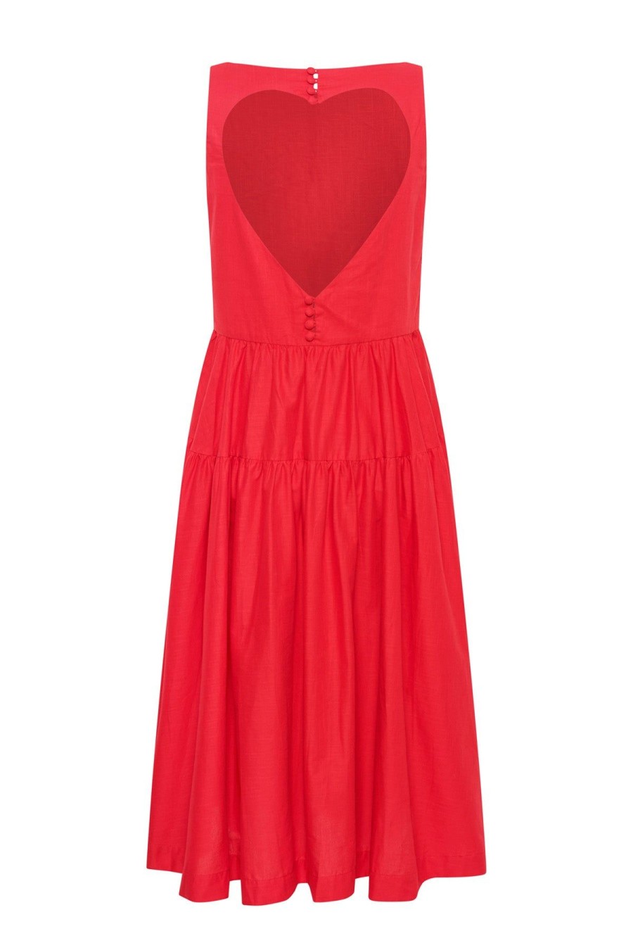 Women Emma Mulholland on Holiday Dresses & Skirts | Forever Yours Gathered Midi Dress-Red