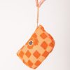Accessories Emma Mulholland on Holiday | Happy Check Beach Pouch-Burnt Orange