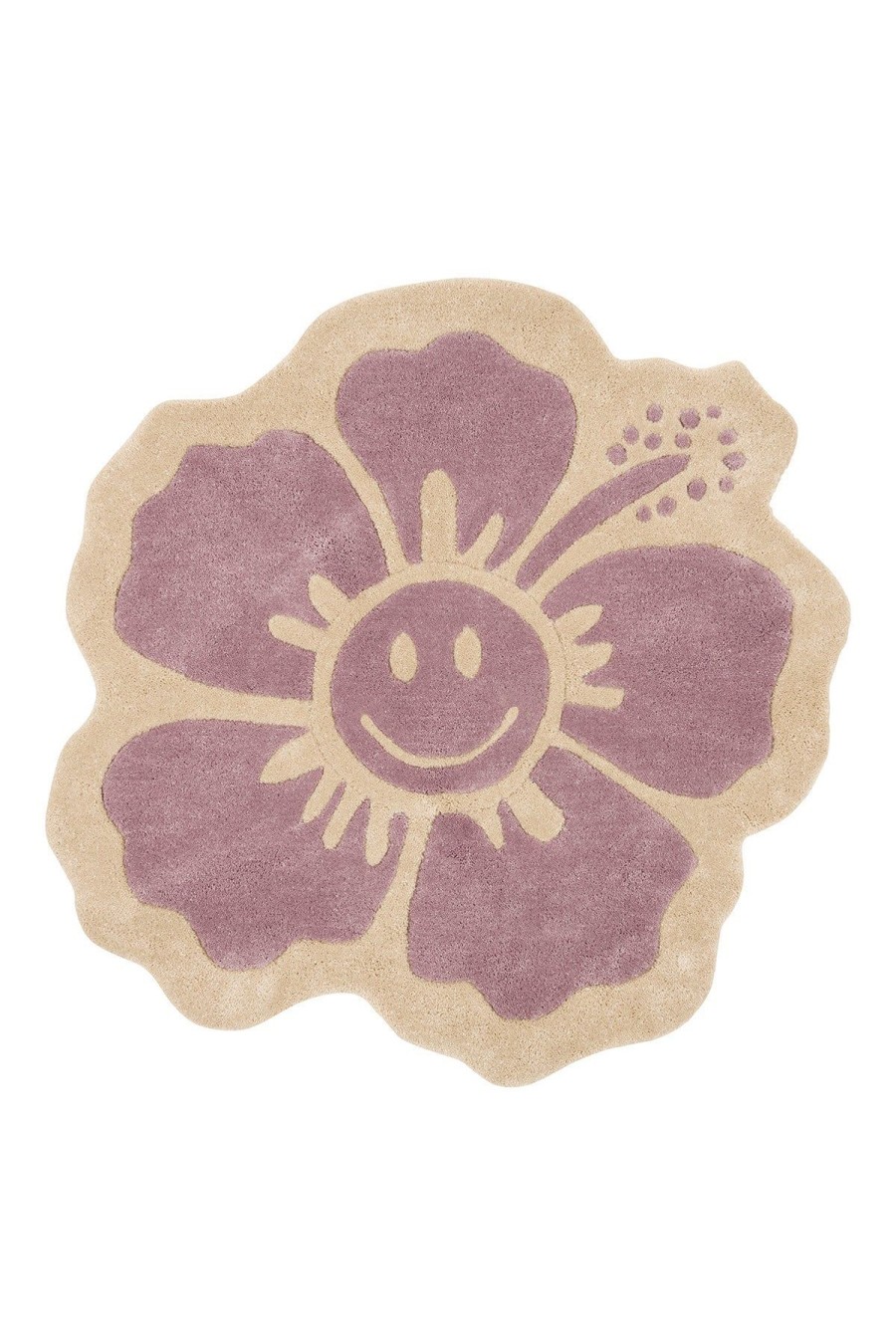 Accessories Emma Mulholland on Holiday | Happy Hibiscus Rug-Sand & Lilac