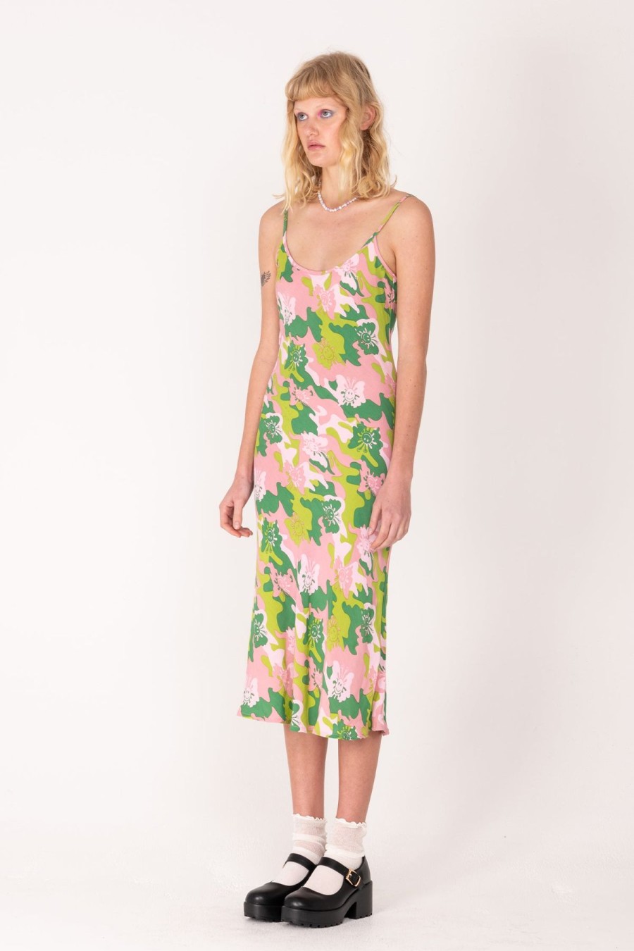 Women Emma Mulholland on Holiday Dresses & Skirts | Butterfly Camo Vacation Slip Dress