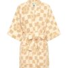 Accessories Emma Mulholland on Holiday | Happy Check Pool Robe-Sand