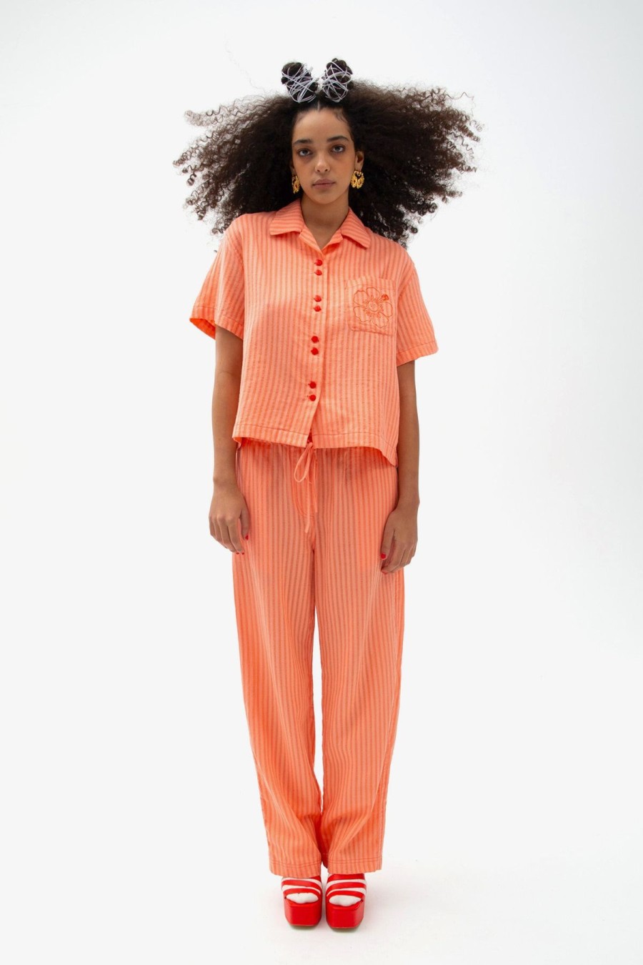 Women Emma Mulholland on Holiday Resort Sets | Wavy Long Resort Set-Apricot