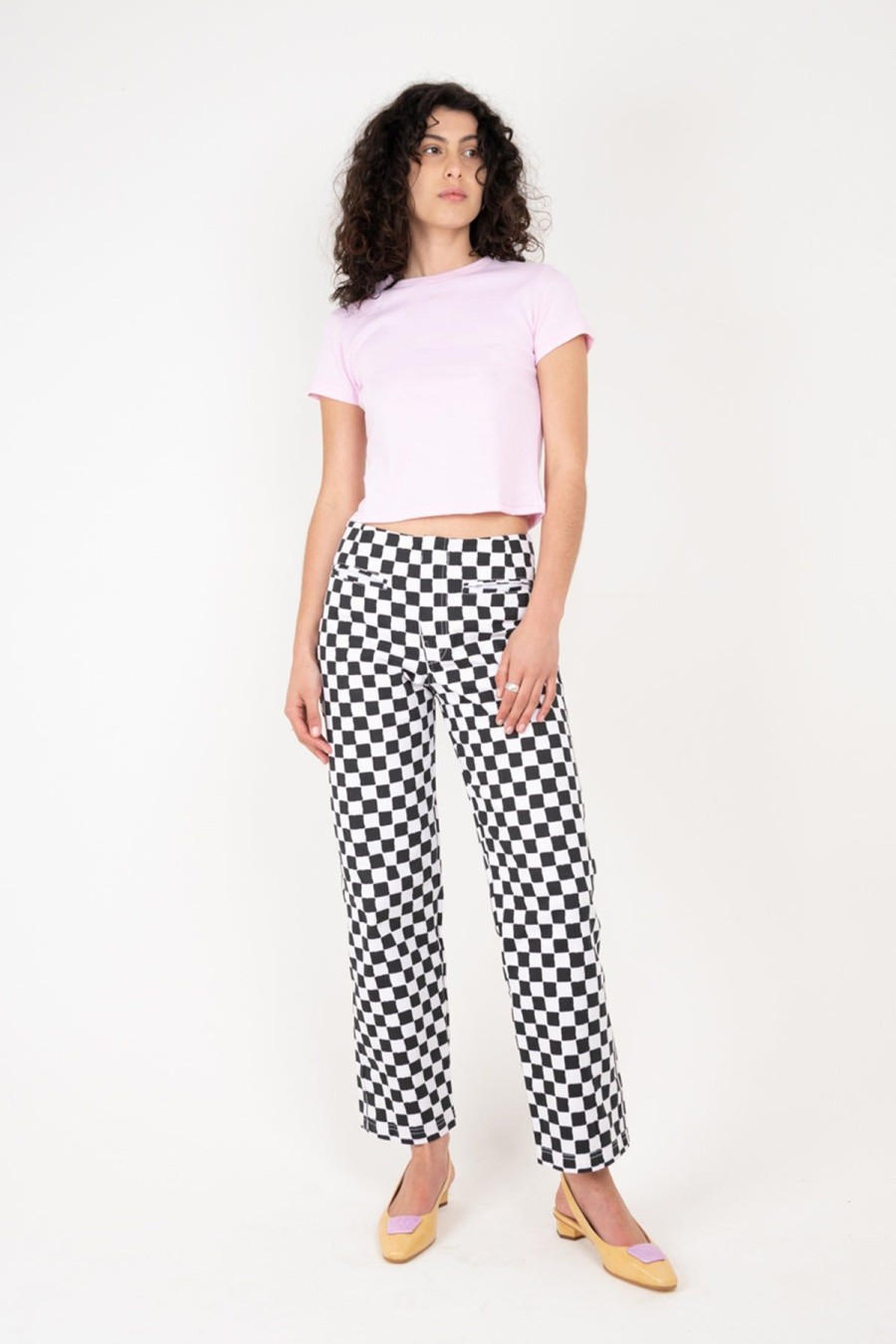 Women Emma Mulholland on Holiday Pants | Check Kokomo Pant-Black