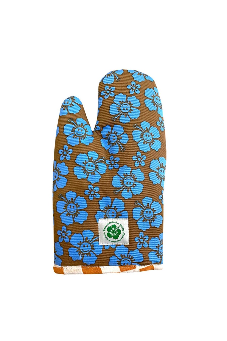 Accessories Emma Mulholland on Holiday | Happy Hibiscus Oven Mitt-Brown/Blue