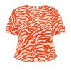 Women Emma Mulholland on Holiday Tees & Tops | Roxbury Blouse-Red/Apricot