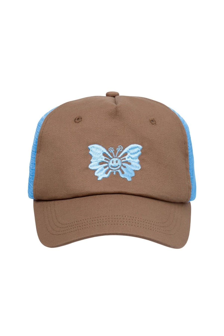 Accessories Emma Mulholland on Holiday | Embroidered Trucker Cap-Happy Butterfly Brown