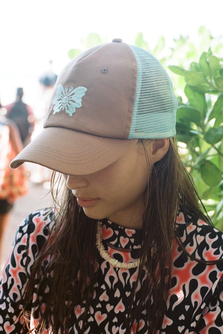 Accessories Emma Mulholland on Holiday | Embroidered Trucker Cap-Happy Butterfly Brown