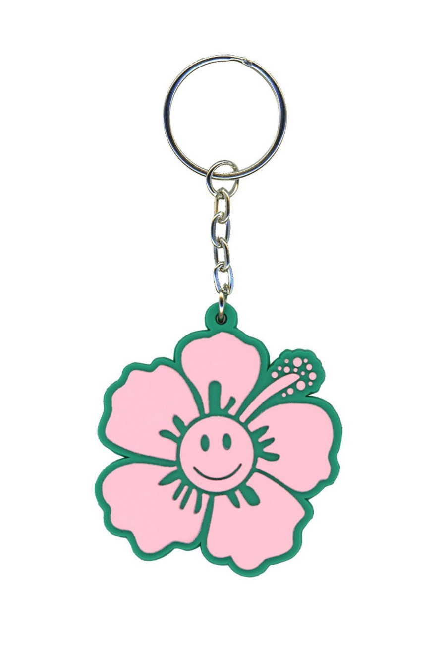 Accessories Emma Mulholland on Holiday | Happy Hibiscus Key Ring-Pink/Green