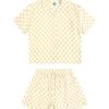Women Emma Mulholland on Holiday Resort Sets | Check Short Set-Cream