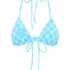 Women Emma Mulholland on Holiday Swimwear | Happy Check Triangle Bikini-Sky Blue