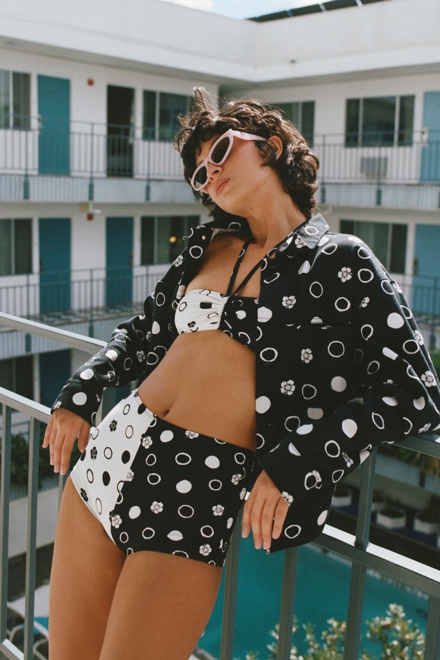 Women Emma Mulholland on Holiday Swimwear | Polka Dot Boyleg Bottoms