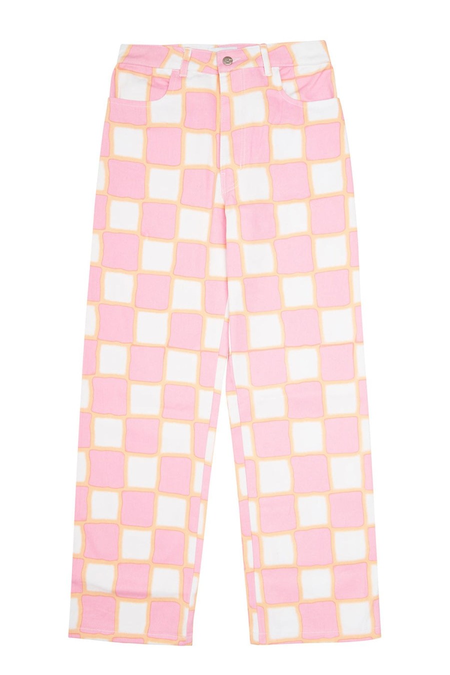 Women Emma Mulholland on Holiday Pants | Airbrush Check Vacation Pant-Pink