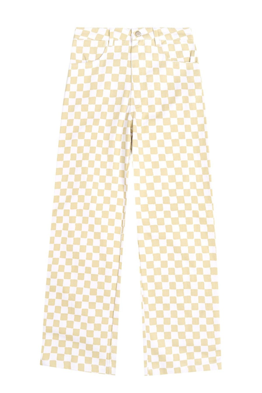 Women Emma Mulholland on Holiday Pants | Check Vacation Pant-Cream