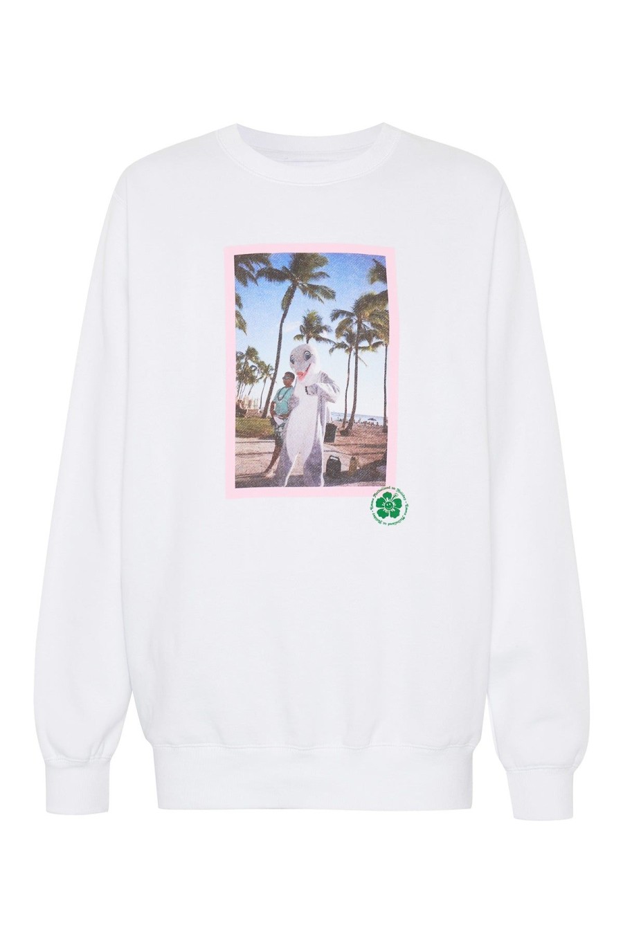 Women Emma Mulholland on Holiday Sweats | Dolphin Postcard Project Sweater