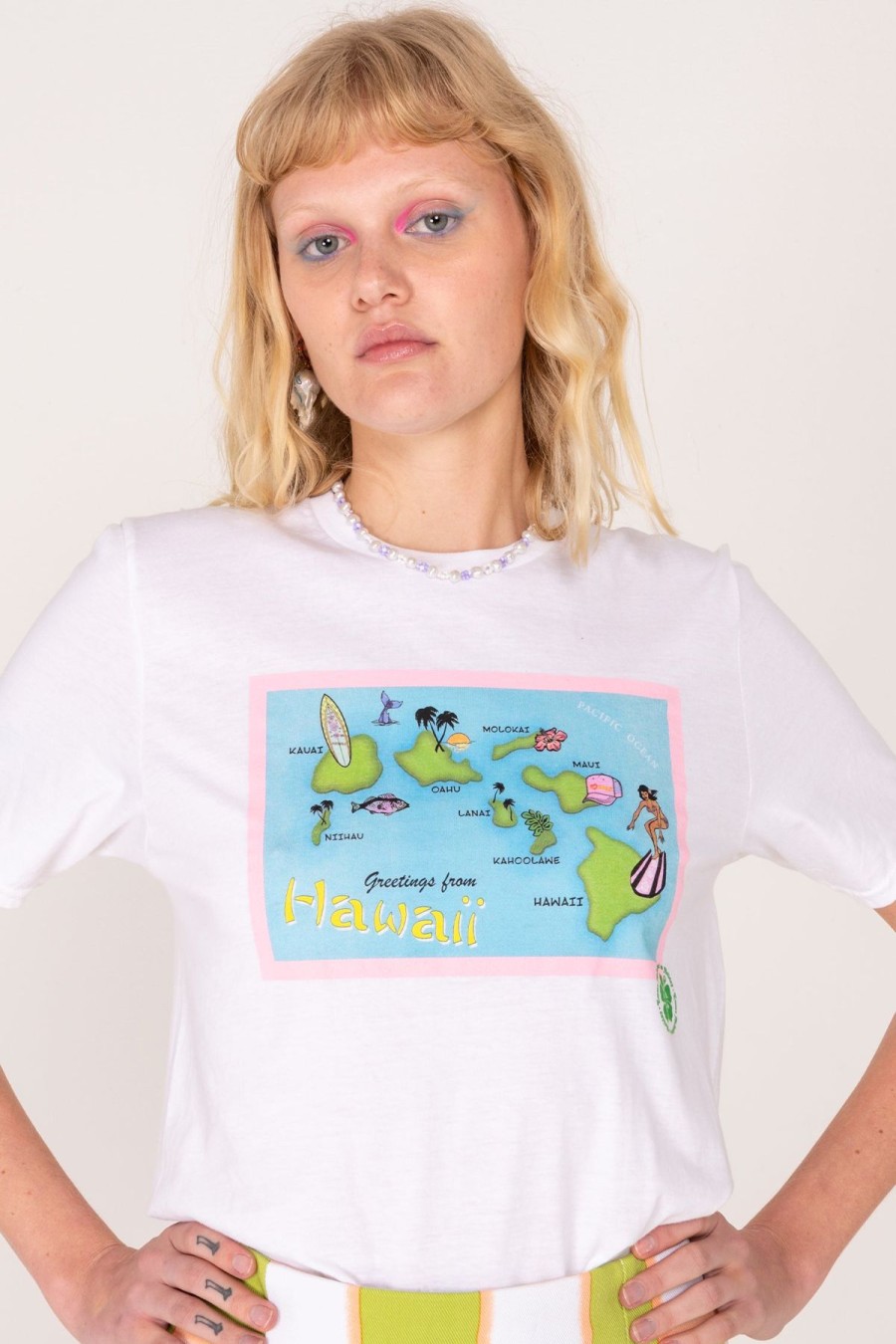 Women Emma Mulholland on Holiday Tees & Tops | Hawaii Postcard Project Tee
