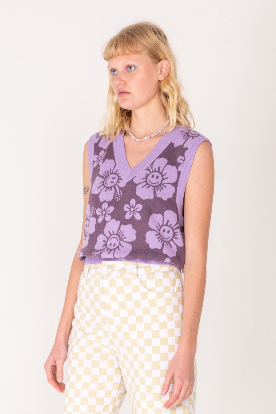 Women Emma Mulholland on Holiday Knitwear | Happy Hibiscus Knit Vest