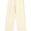 Women Emma Mulholland on Holiday Pants | Check Kokomo Pant-Cream