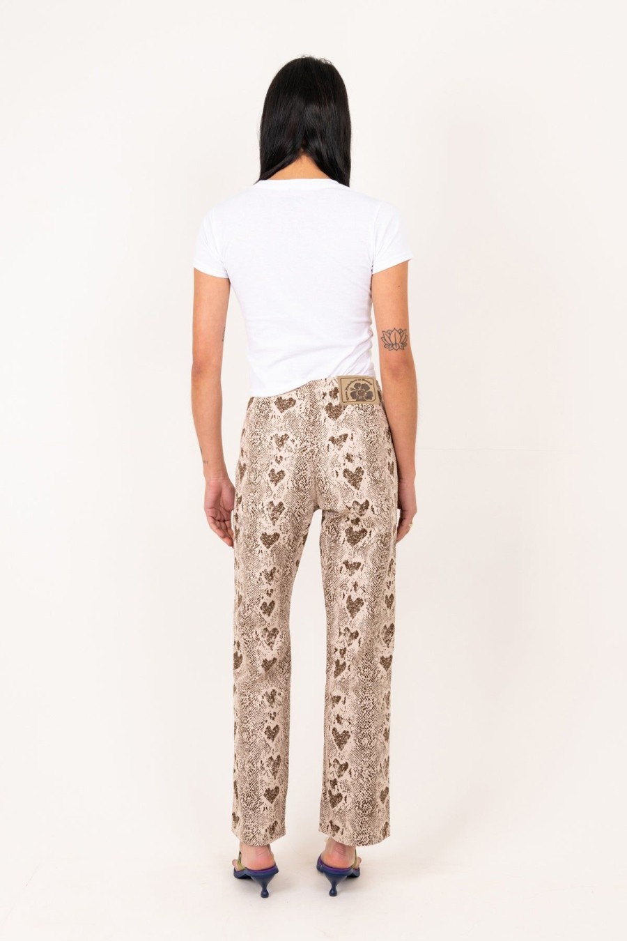 Women Emma Mulholland on Holiday Pants | Heart Snake Kokomo Pant-Tan