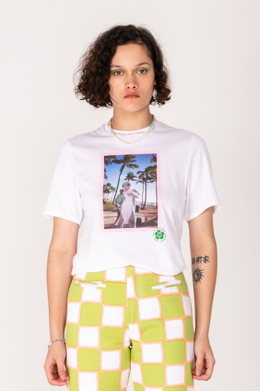 Women Emma Mulholland on Holiday Tees & Tops | Dolphin Postcard Project Tee