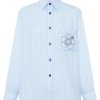 Women Emma Mulholland on Holiday Tees & Tops | Happy Hibiscus Beach Shirt-Blue