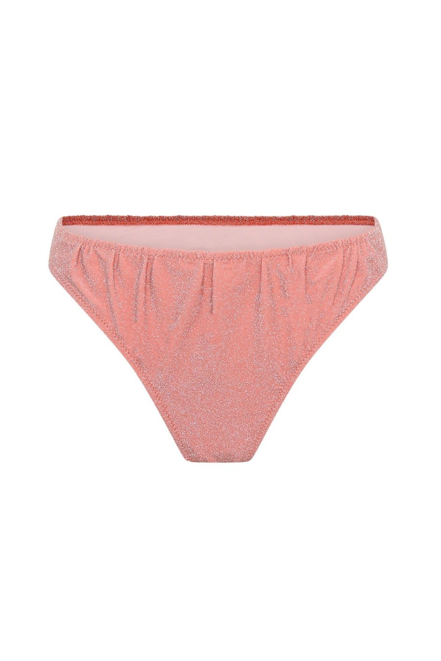 Women Emma Mulholland on Holiday Swimwear | Clam Shell High Rise Brief-Red/Peach
