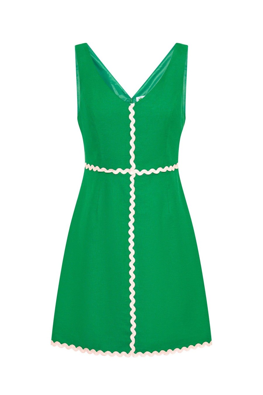 Women Emma Mulholland on Holiday Party Wear | Spaghetti Mini Dress-Green/Pink