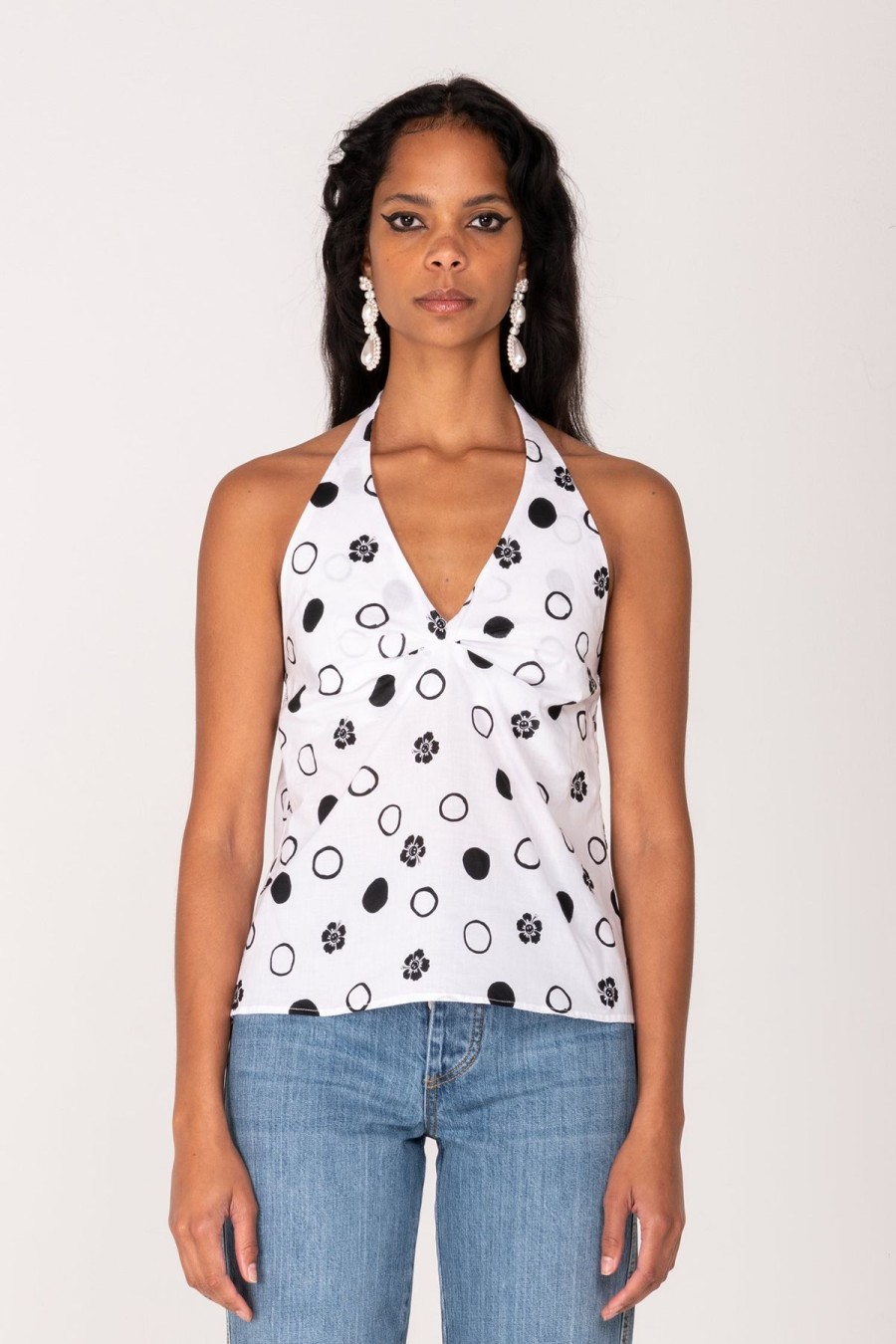 Women Emma Mulholland on Holiday Tees & Tops | Polka Dot Halter Top