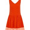 Women Emma Mulholland on Holiday Dresses & Skirts | Sunset Broderie Dress-Red/Apricot