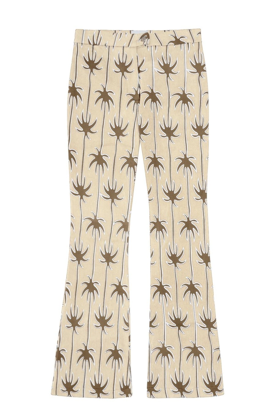Women Emma Mulholland on Holiday Pants | Pacific Palm Flare Pant-Sand/Brown