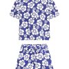 Women Emma Mulholland on Holiday Resort Sets | Happy Hibiscus Resort Set-Blue/White