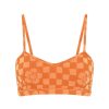 Women Emma Mulholland on Holiday Swimwear | Happy Check Bikini Crop Top-Burnt Orange