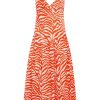Women Emma Mulholland on Holiday Dresses & Skirts | Roxbury Asymmetric Dress-Red/Apricot
