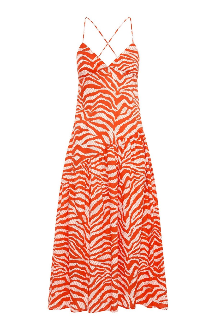 Women Emma Mulholland on Holiday Dresses & Skirts | Roxbury Asymmetric Dress-Red/Apricot