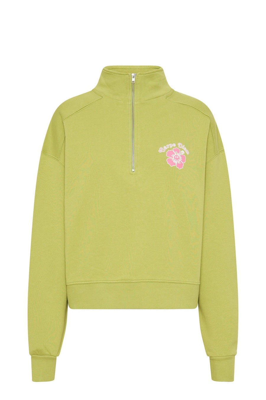 Women Emma Mulholland on Holiday Sweats | Carpe Diem Zip Neck Sweater