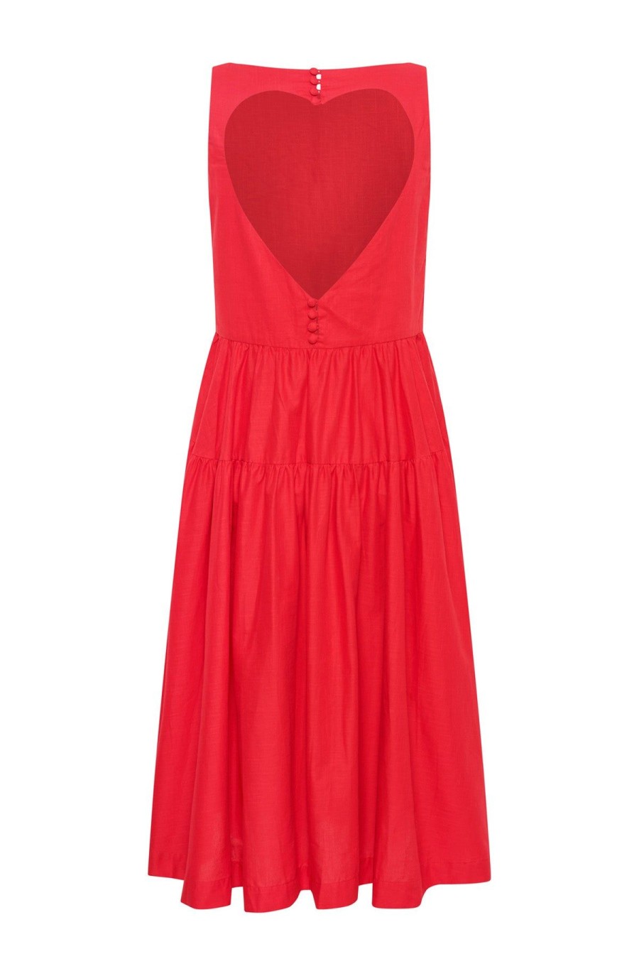 Women Emma Mulholland on Holiday Party Wear | Forever Yours Gathered Midi Dress-Red