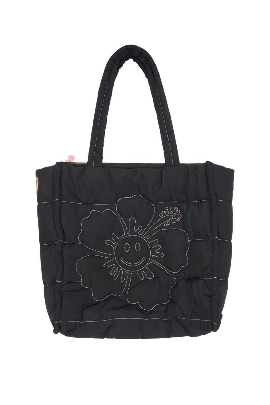 Accessories Emma Mulholland on Holiday | Puff Happy Hibiscus Shoulder Bag-Black