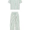 Women Emma Mulholland on Holiday Resort Sets | Thin Stripe Resort Long Set-Dark Green