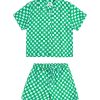 Women Emma Mulholland on Holiday Resort Sets | Check Short Set-Blue/Green