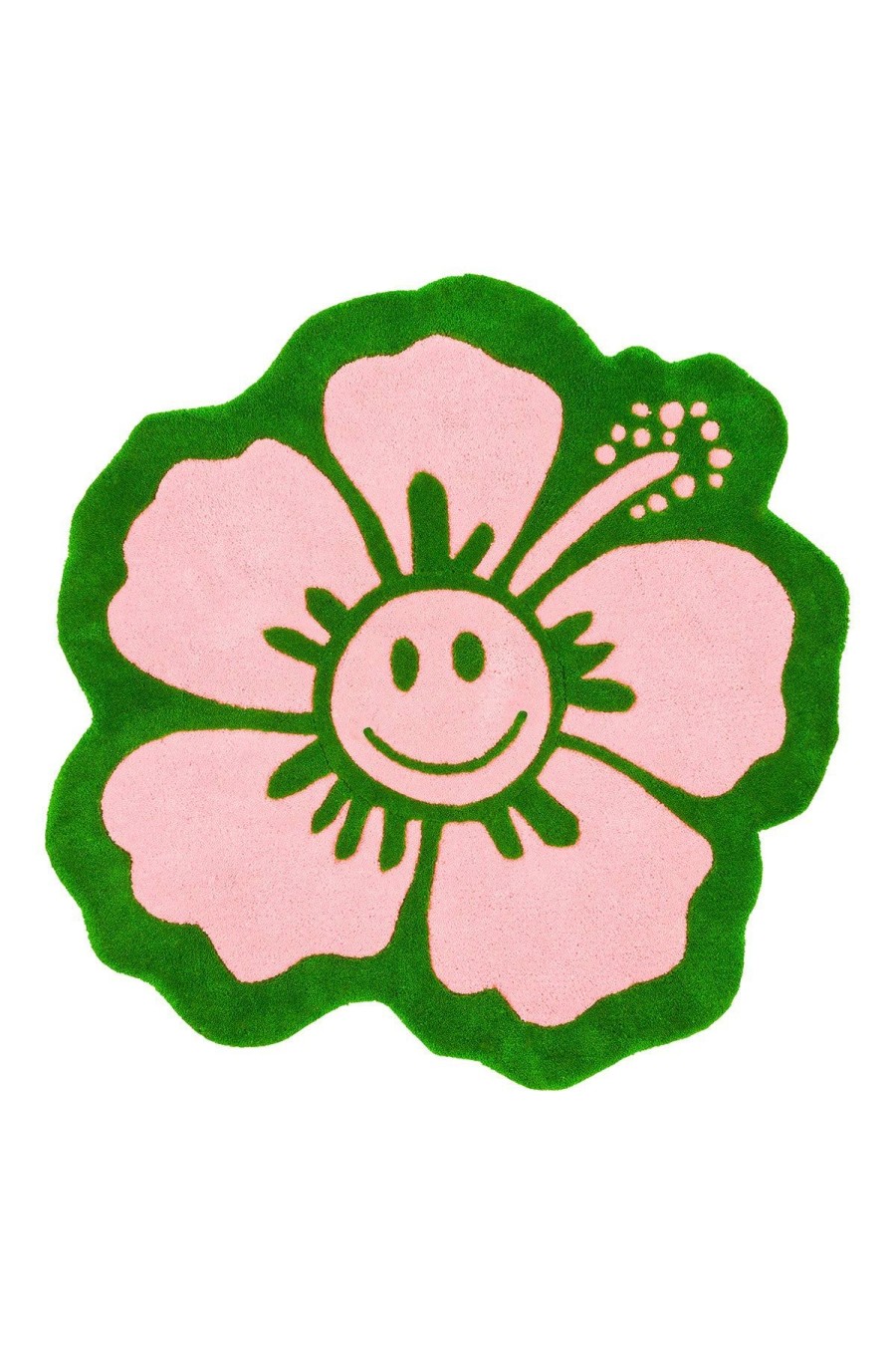 Accessories Emma Mulholland on Holiday | Happy Hibiscus Rug-Green & Pink