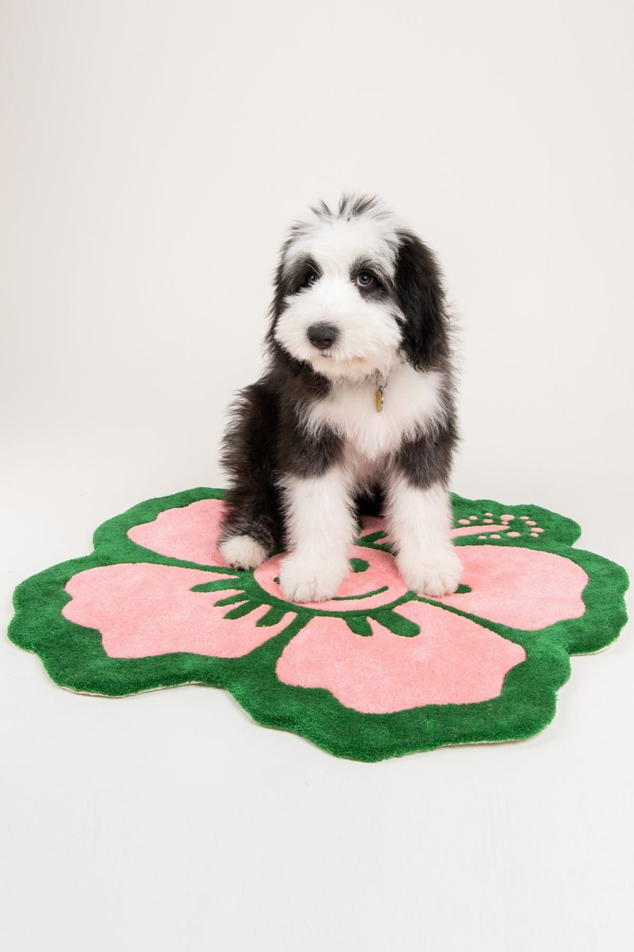Accessories Emma Mulholland on Holiday | Happy Hibiscus Rug-Green & Pink