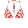 Women Emma Mulholland on Holiday Swimwear | Roxbury Triangle Bikini Top-Red/Apricot