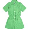 Women Emma Mulholland on Holiday Boiler Suits | Green Short Boiler Suit