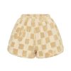 Women Emma Mulholland on Holiday Shorts | Happy Check Terry Beach Shorts-Sand