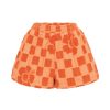 Women Emma Mulholland on Holiday Shorts | Happy Check Terry Beach Shorts-Burnt Orange