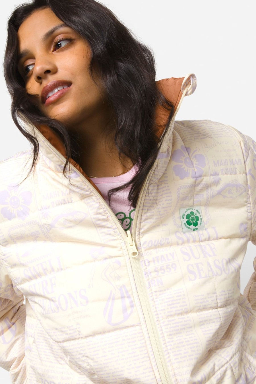 Women Emma Mulholland on Holiday Outerwear | Reversible Foundry Jacket Vans X Em On Holiday