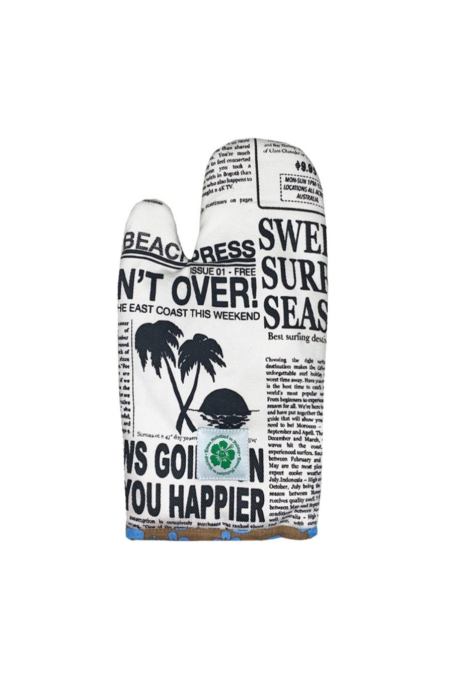 Accessories Emma Mulholland on Holiday | Good News Oven Mitt-Black/White